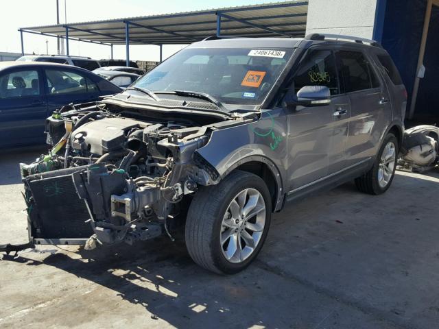 1FMHK7F88CGA82747 - 2012 FORD EXPLORER L GRAY photo 2