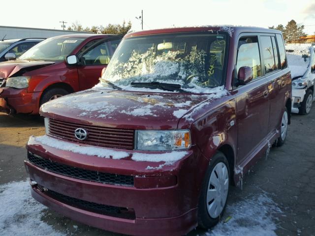 JTLKT324064099359 - 2006 TOYOTA SCION XB MAROON photo 2