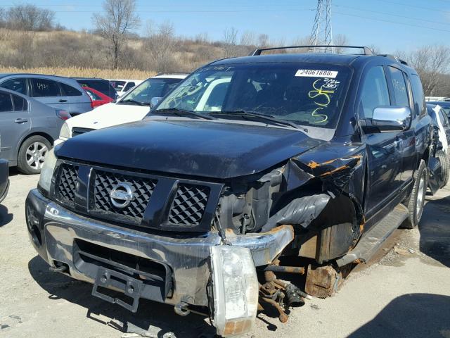 5N1AA08B94N729836 - 2004 NISSAN ARMADA SE BLACK photo 2