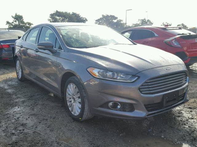 3FA6P0PU7ER256003 - 2014 FORD FUSION SE GRAY photo 1