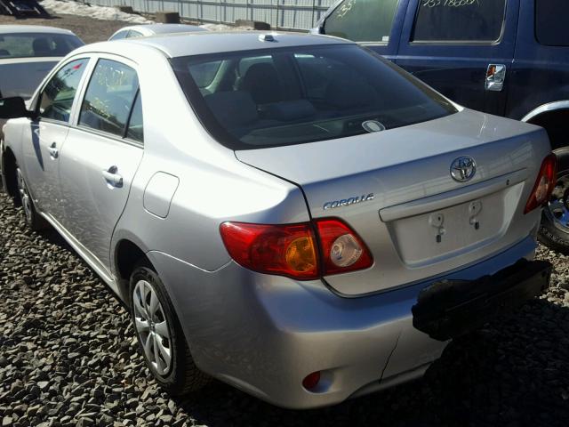 2T1BU40E69C160385 - 2009 TOYOTA COROLLA BA GRAY photo 3