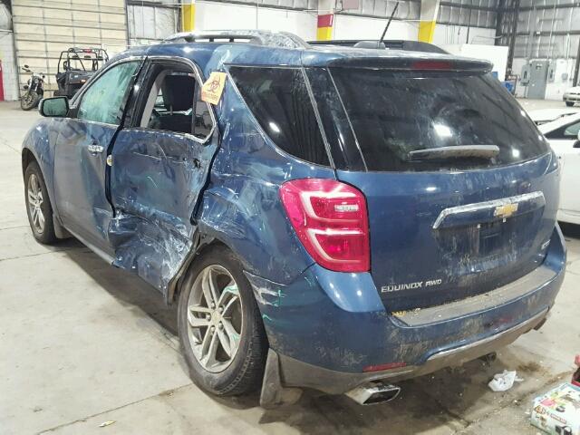 2GNFLGE37H6227936 - 2017 CHEVROLET EQUINOX PR BLUE photo 3