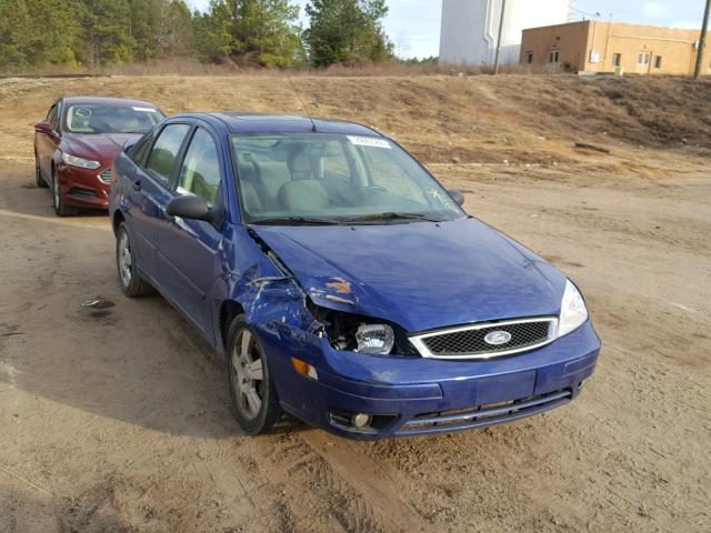 1FAHP34N45W176193 - 2005 FORD FOCUS ZX4 BLUE photo 1