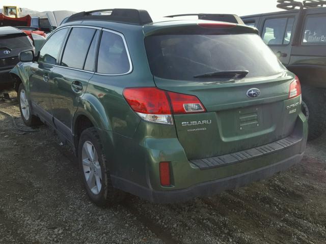 4S4BRBCC6D3281527 - 2013 SUBARU OUTBACK 2. GREEN photo 3