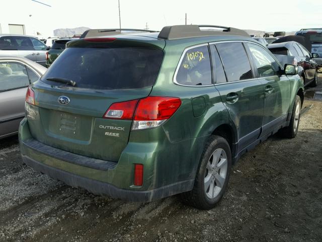 4S4BRBCC6D3281527 - 2013 SUBARU OUTBACK 2. GREEN photo 4