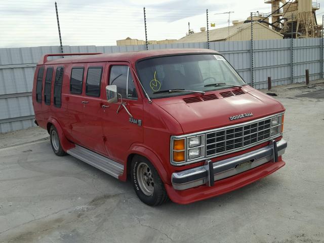 2B6HB23T7DK321282 - 1983 DODGE RAM VAN B2 RED photo 1