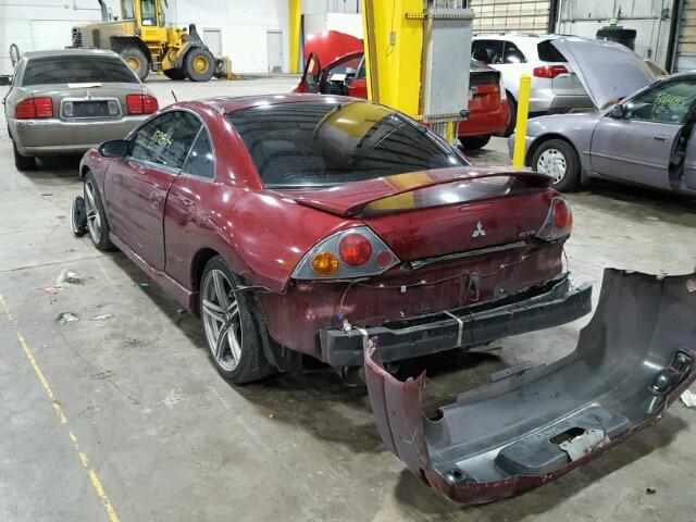 4A3AC74H43E074384 - 2003 MITSUBISHI ECLIPSE GT MAROON photo 3