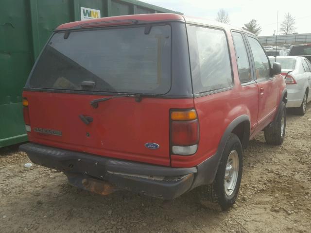 1FMCU24X6VUB27058 - 1997 FORD EXPLORER RED photo 4