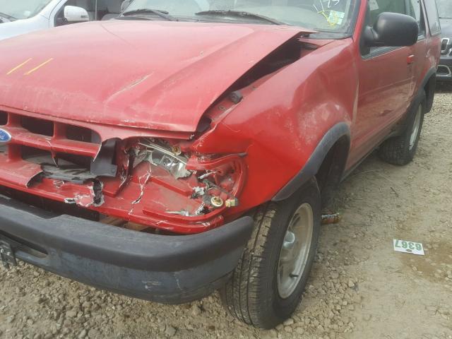 1FMCU24X6VUB27058 - 1997 FORD EXPLORER RED photo 9