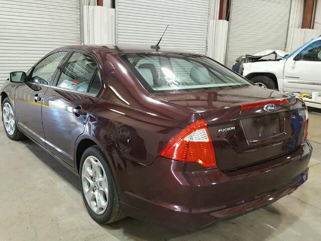 3FAHP0HA9BR178428 - 2011 FORD FUSION SE MAROON photo 3