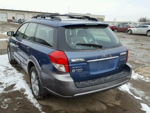 4S4BP61C787349669 - 2008 SUBARU OUTBACK 2. BLUE photo 3