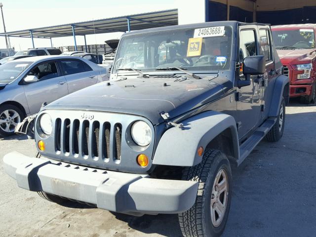 1J4GA39107L196369 - 2007 JEEP WRANGLER X BLUE photo 2