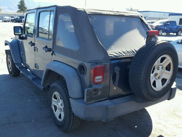 1J4GA39107L196369 - 2007 JEEP WRANGLER X BLUE photo 3