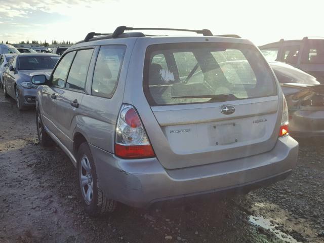 JF1SG63647H733841 - 2007 SUBARU FORESTER 2 GRAY photo 3