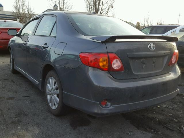 1NXBU40E89Z095487 - 2009 TOYOTA COROLLA BA GRAY photo 3