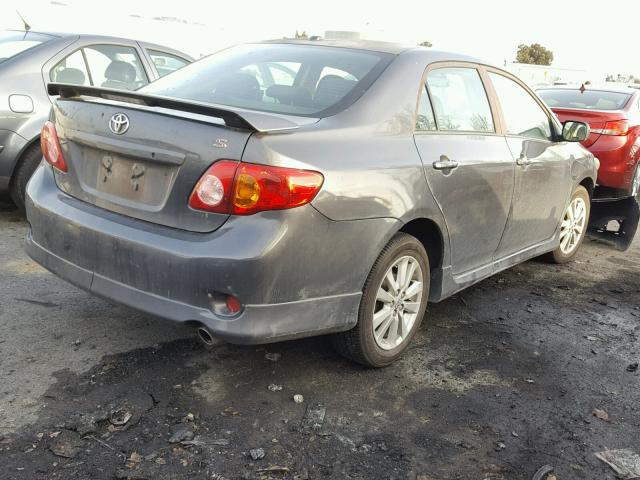 1NXBU40E89Z095487 - 2009 TOYOTA COROLLA BA GRAY photo 4