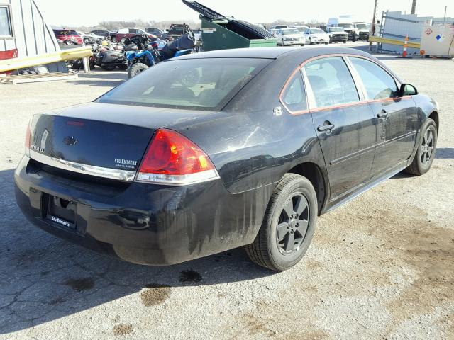 2G1WT57N191267660 - 2009 CHEVROLET IMPALA 1LT BLACK photo 4