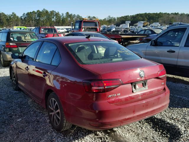 3VWD67AJ2GM226528 - 2016 VOLKSWAGEN JETTA SE MAROON photo 3