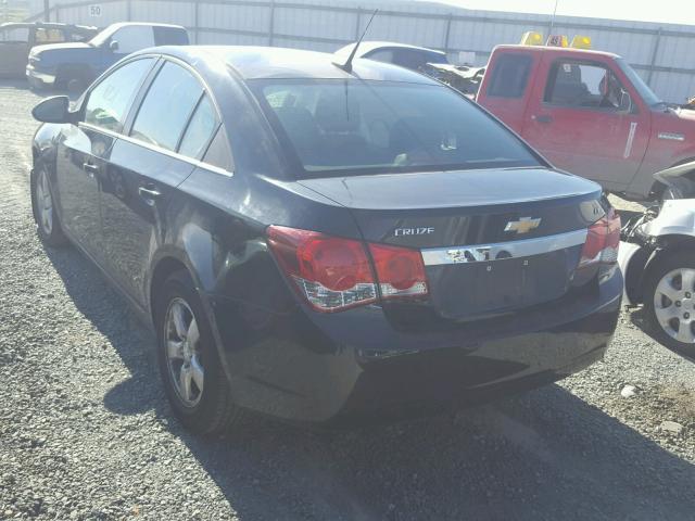 1G1PF5SC0C7187536 - 2012 CHEVROLET CRUZE LT BLACK photo 3