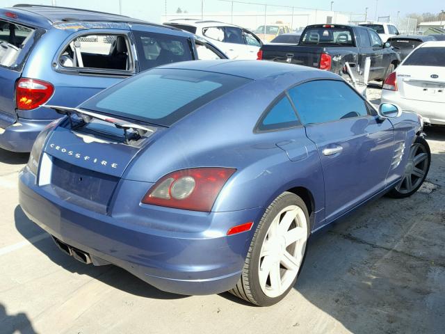 1C3AN69L45X026710 - 2005 CHRYSLER CROSSFIRE BLUE photo 4