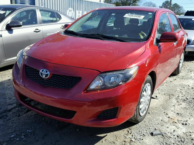 2T1BU4EE4AC396417 - 2010 TOYOTA COROLLA BA RED photo 2