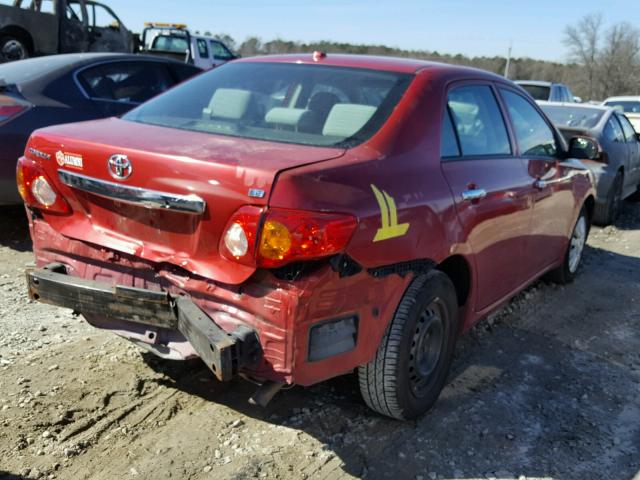 2T1BU4EE4AC396417 - 2010 TOYOTA COROLLA BA RED photo 4