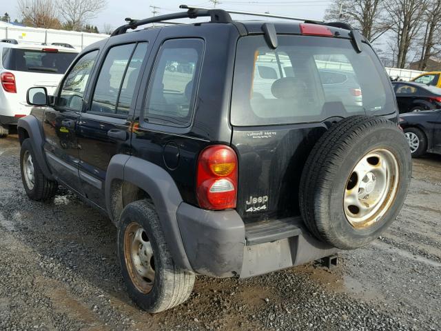 1J4GL48K23W500238 - 2003 JEEP LIBERTY SP BLACK photo 3