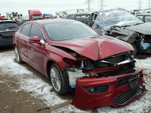 3FA6P0HD1ER147485 - 2014 FORD FUSION SE RED photo 1