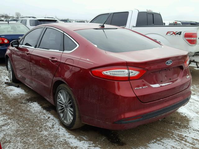 3FA6P0HD1ER147485 - 2014 FORD FUSION SE RED photo 3