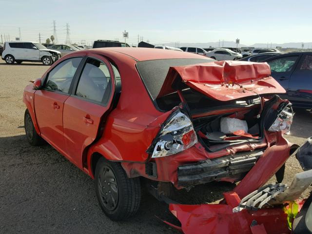 KL1TD56687B054839 - 2007 CHEVROLET AVEO BASE RED photo 3