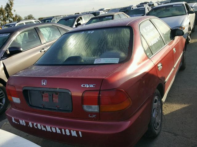 1HGEJ6678VL016934 - 1997 HONDA CIVIC LX RED photo 4