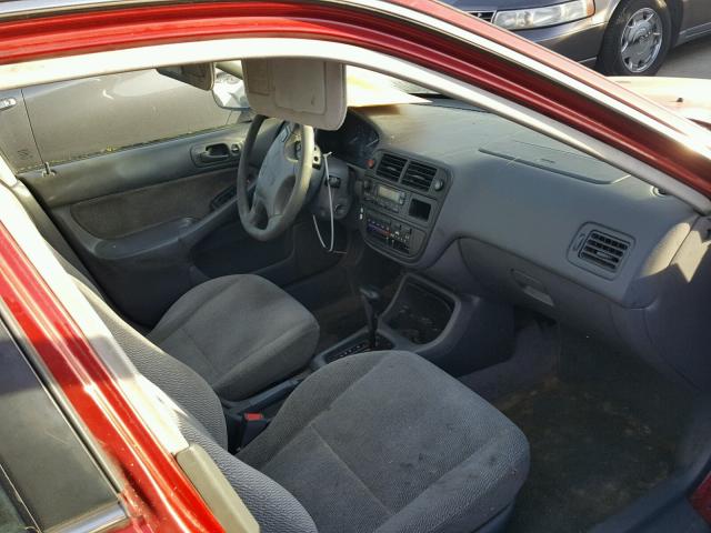 1HGEJ6678VL016934 - 1997 HONDA CIVIC LX RED photo 5