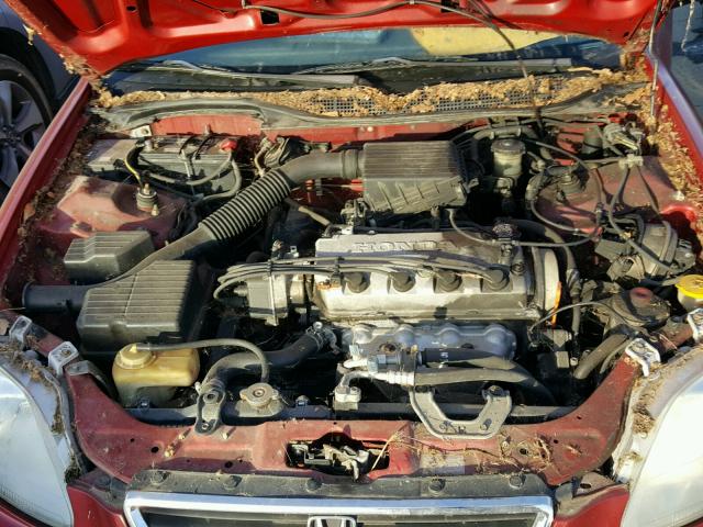 1HGEJ6678VL016934 - 1997 HONDA CIVIC LX RED photo 7