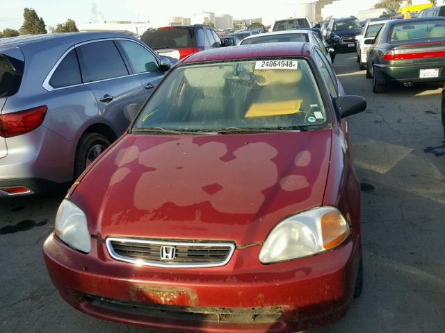 1HGEJ6678VL016934 - 1997 HONDA CIVIC LX RED photo 9