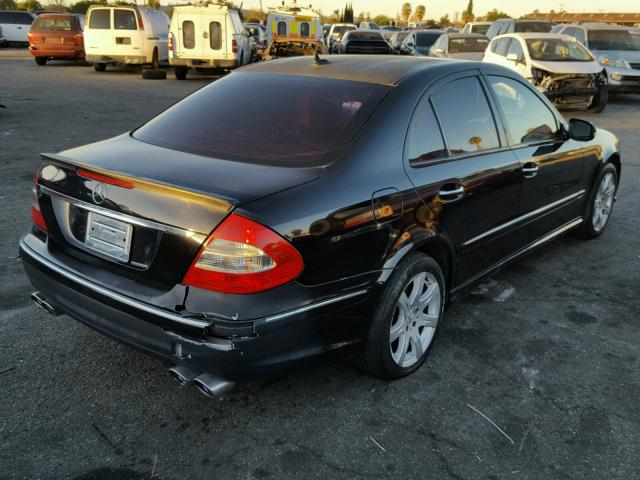 WDBUF56X77B071713 - 2007 MERCEDES-BENZ E350 BLACK photo 4