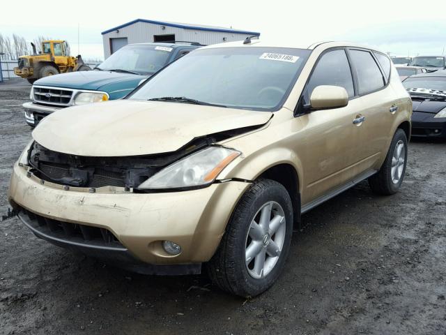 JN8AZ08T73W112079 - 2003 NISSAN MURANO SL GOLD photo 2