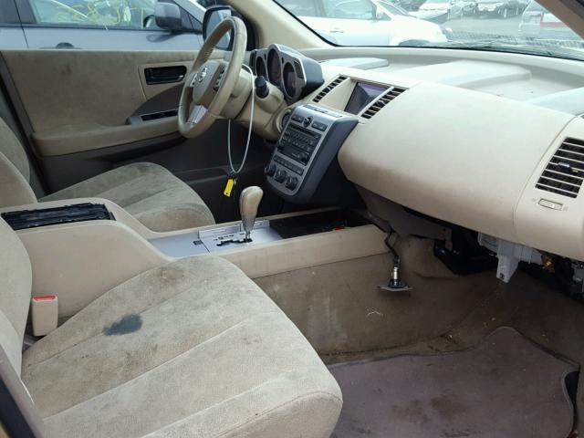 JN8AZ08T73W112079 - 2003 NISSAN MURANO SL GOLD photo 5