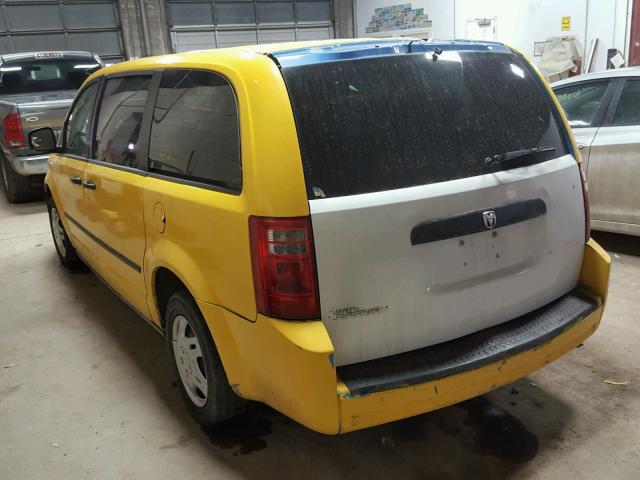 2D8HN44H48R660914 - 2008 DODGE GRAND CARA YELLOW photo 3