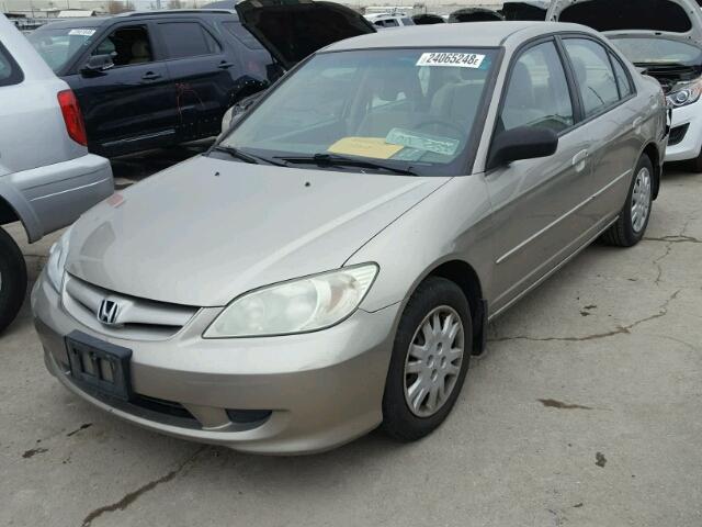 2HGES16564H599059 - 2004 HONDA CIVIC LX BEIGE photo 2