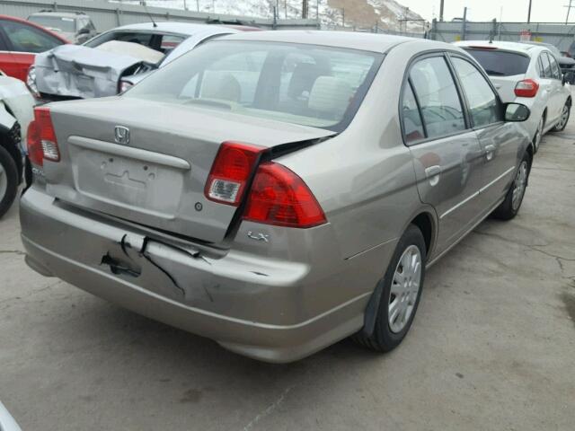 2HGES16564H599059 - 2004 HONDA CIVIC LX BEIGE photo 4