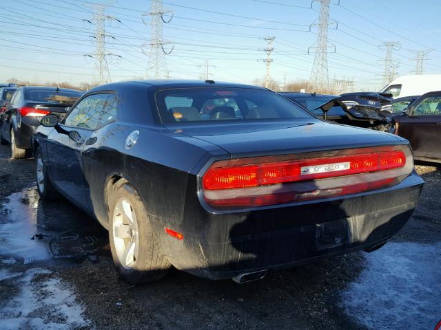 2C3CDYAG4DH699862 - 2013 DODGE CHALLENGER BLACK photo 3