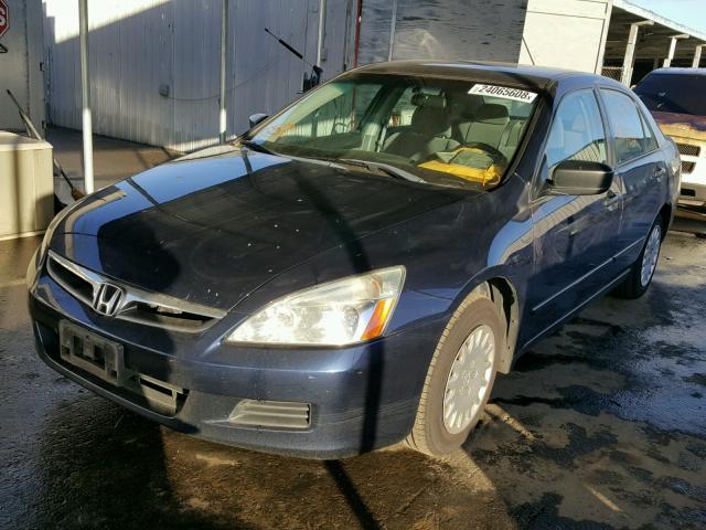 1HGCM56117A209137 - 2007 HONDA ACCORD VAL BLUE photo 2