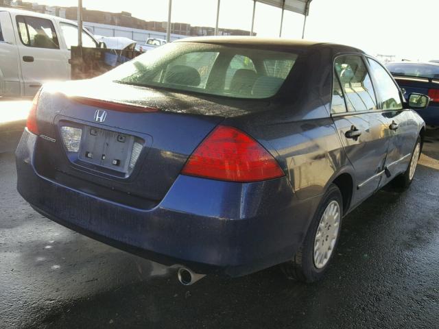 1HGCM56117A209137 - 2007 HONDA ACCORD VAL BLUE photo 4