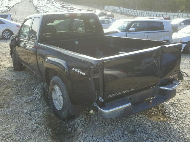 1GTDS196548221271 - 2004 GMC CANYON BLACK photo 3