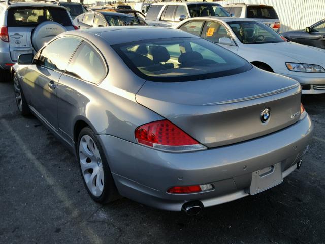 WBAEH13436CR49632 - 2006 BMW 650 I SILVER photo 3