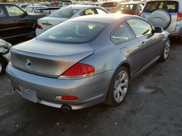 WBAEH13436CR49632 - 2006 BMW 650 I SILVER photo 4