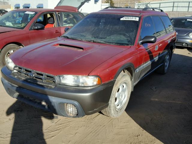 4S3BG6857V7619376 - 1997 SUBARU LEGACY OUT RED photo 2