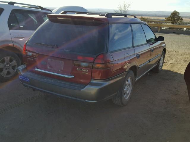 4S3BG6857V7619376 - 1997 SUBARU LEGACY OUT RED photo 4