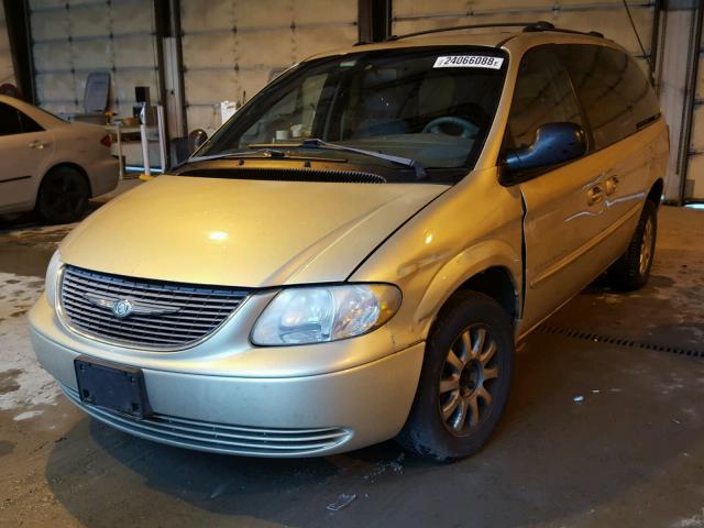 2C8GP74L71R294641 - 2001 CHRYSLER TOWN & COU GOLD photo 2