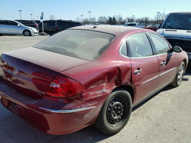 2G4WC582181300548 - 2008 BUICK LACROSSE C RED photo 4